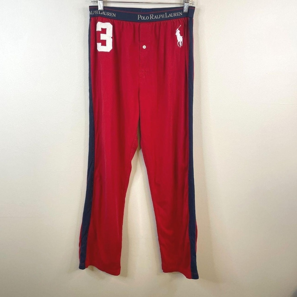 Vintage Polo Ralph Lauren Embroidered PONY Logo Lounge Pants Mens Medium Pull On